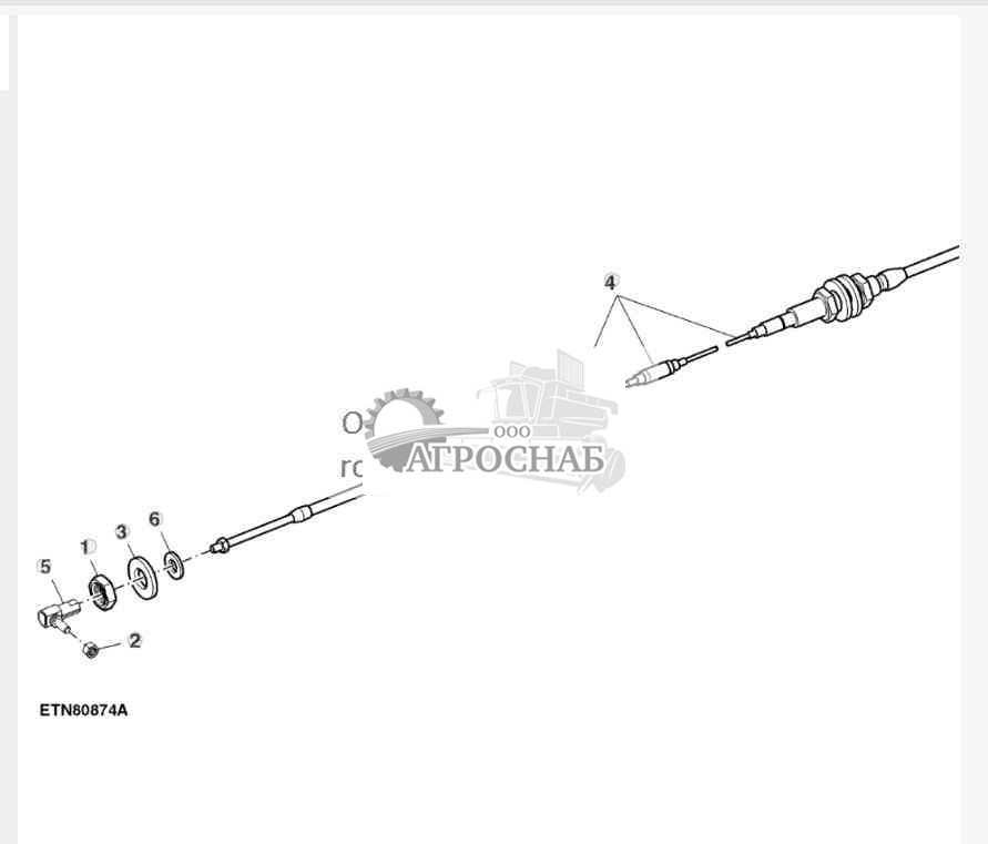 Трос управления гидростатическим приводом 